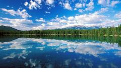 Clouds Landscapes Trees lakes