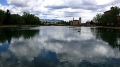 Clouds Landscapes Trees lakes