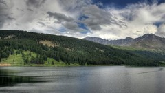 Clouds Landscapes Trees lakes