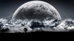 Clouds Landscapes Trees planets