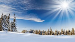 Clouds Landscapes winter snow