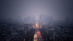 Clouds light Paris roads buildings cityscapes skyscapes La 