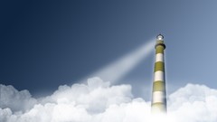 Clouds lighthouses skyscapes