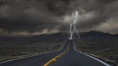 Clouds Lightning Colorado roadside