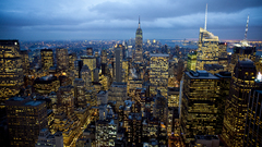 Clouds lights Skyscrapers cityscapes new york city