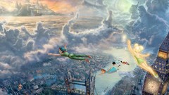 Clouds London Peter Pan flying walt disney tinkerbell