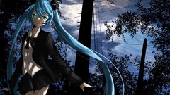Clouds long hair anime girls hatsune miku skies vocaloid