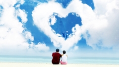 Clouds love World heart dreamy