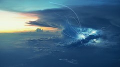 Clouds magic light concept art digital art fantasy art