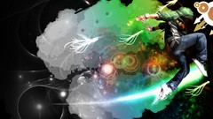 Clouds Men abstract urban sparkles dancers shooting star 