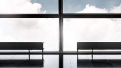 Clouds minimalistic architecture modern