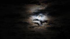 Clouds moon