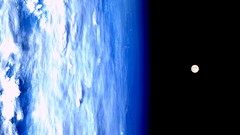 Clouds moon atmosphere Earth planets outer space skyscapes