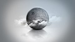 Clouds moon digital art