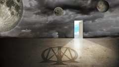 Clouds moon dream theater skies digital art