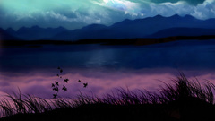 Clouds moon scenic night