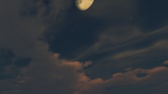 Clouds moon skies cgi