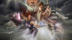 Clouds Movies woman star wars science fiction lightsabers 