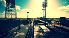 Clouds multicolor cosmodrome skyscapes