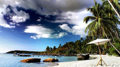 Clouds nature beach Sea