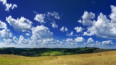 Clouds nature fields skyscapes