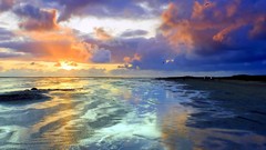 Clouds nature lakes Sea