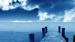 Clouds nature piers Sea