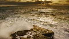 Clouds nature rocks Sea