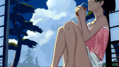 Clouds nature skirts anime