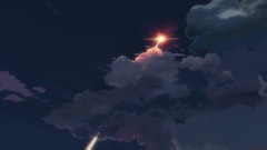 Clouds night Makoto Shinkai