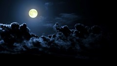 Clouds night moon