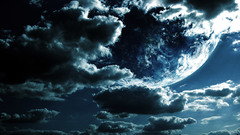 Clouds night planets skyscapes