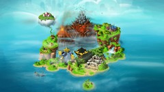 Clouds ocean Islands Volcanoes