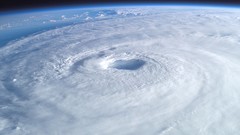 Clouds ocean storm hurricane Earth outer space