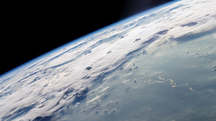 Clouds outer space horizon