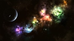 Clouds outer space multicolor