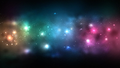 Clouds outer space multicolor