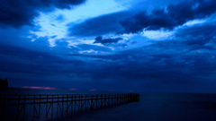 Clouds piers Sea