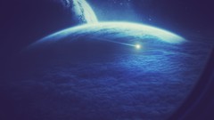 Clouds planets skies outer space