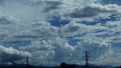 Clouds power lines