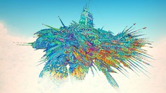 Clouds psychedelic multicolor skies floating artwork Digital 