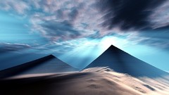 Clouds pyramids Egypt skyscapes