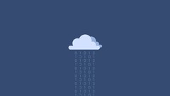Clouds rain blue background numbers binary Simple Background