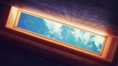 Clouds red architecture purple