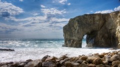 Clouds rocks Beaches