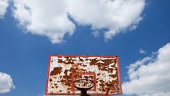 Clouds ruins Poland basketball baskets skyscapes
