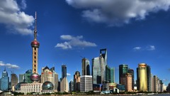 Clouds Shanghai cityscapes