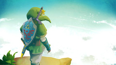 Clouds shield link Swords the legend of zelda artwork the 