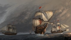 Clouds ships sail ship