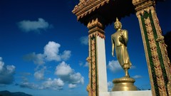 Clouds shrine Buddha Asia
